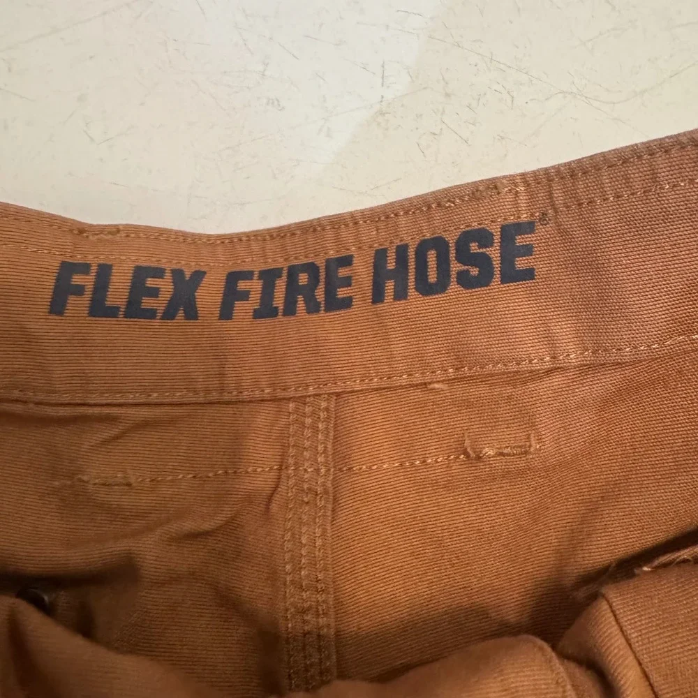 Duluth Trading Co Cargo Shorts Mens 38 Brown Flex Fire Hose Workwear Rugged
